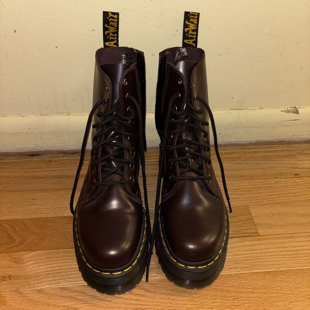 Platform Jadon Doc Martens in Burgundy Red Size 8 - Picture 3 of 10